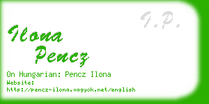 ilona pencz business card